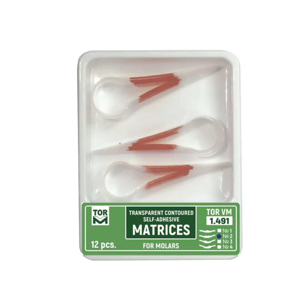 Transparent contoured  self-adhesive matrices 1.491