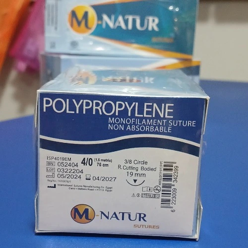 M-NATUR POLYPROPYLENE SUTURE 4/0   19MM