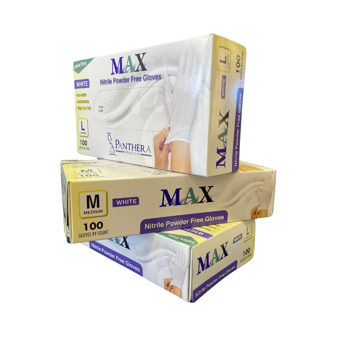 Nitrile Gloves Max White