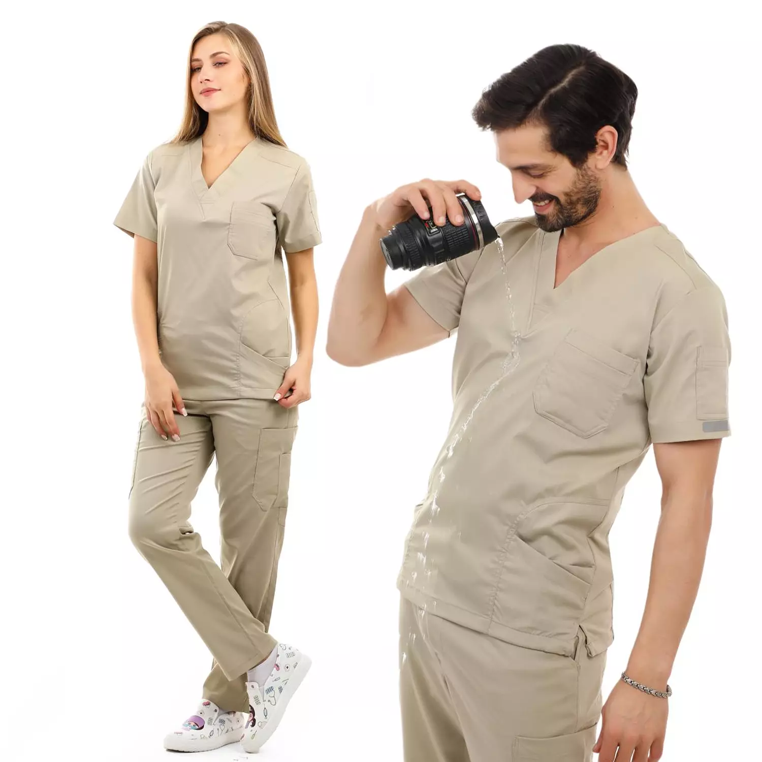 Beige Prestige Scrub