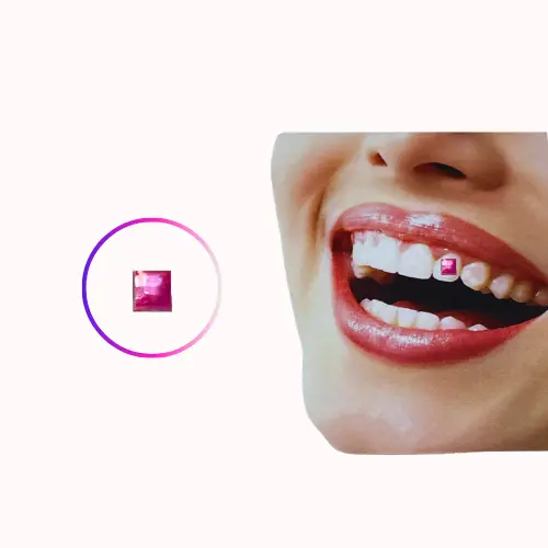 1 pc square Twinkle pink