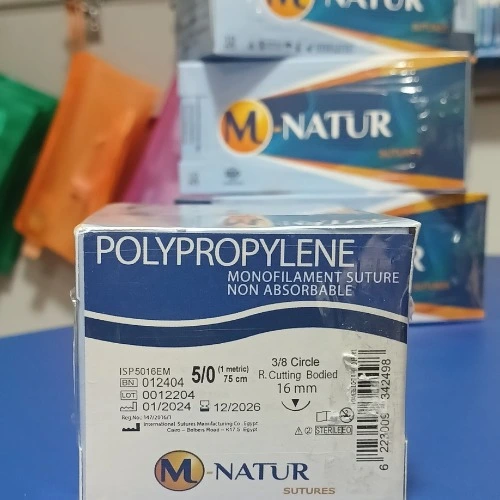 M-NATUR POLYPROPYLENE SUTURE 5/0   16MM
