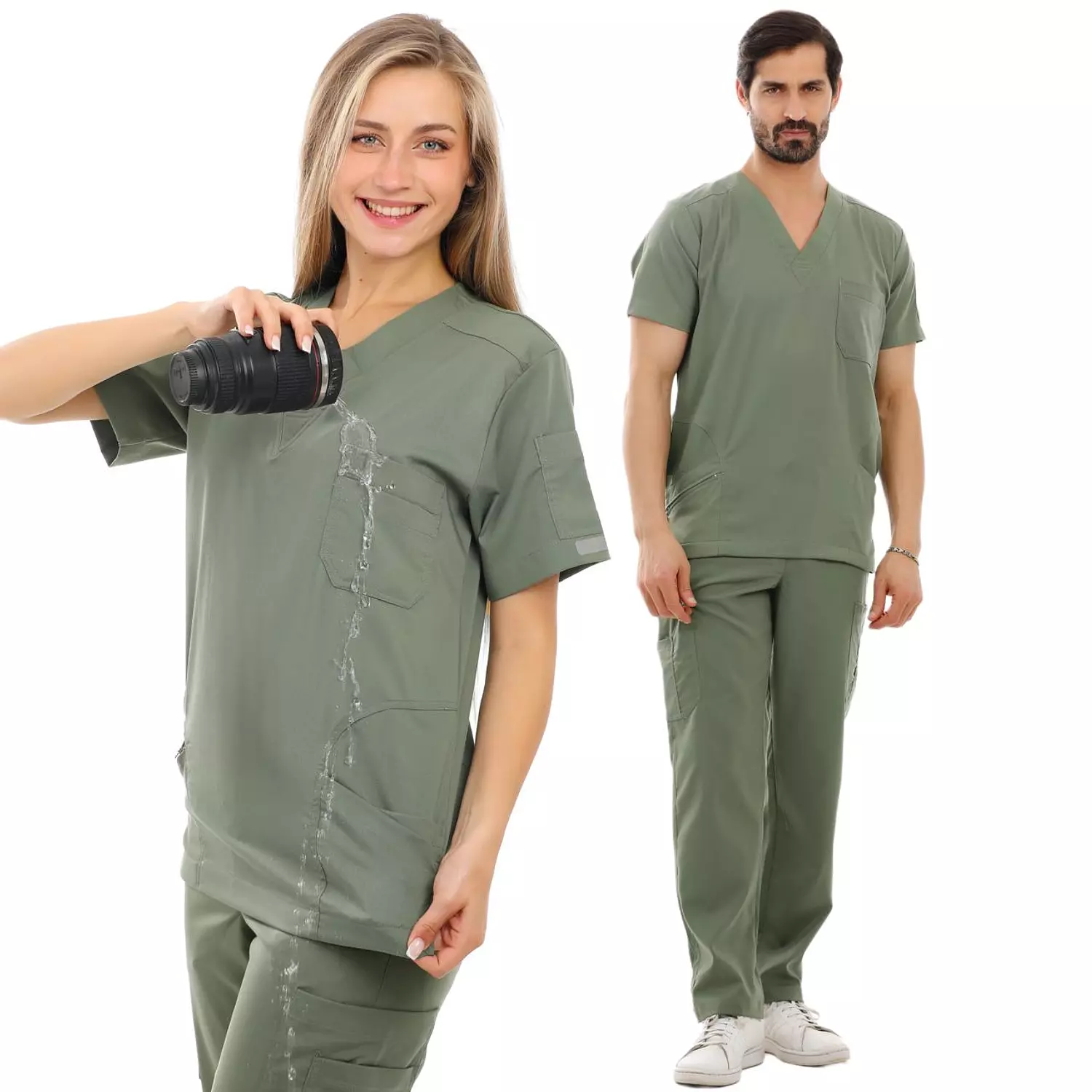 Olive Green Prestige Scrub