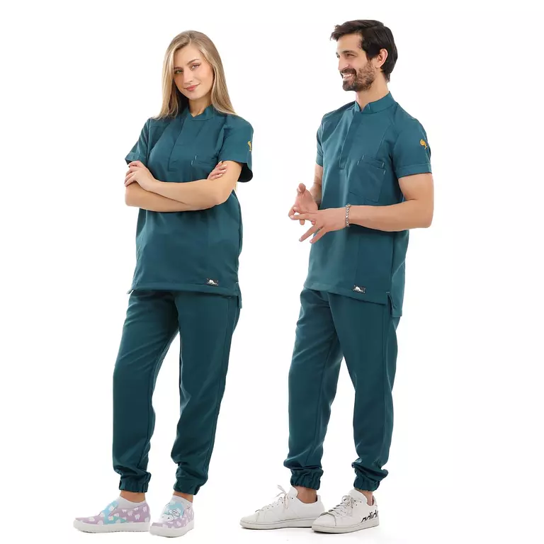 Ganzary Half Collar Scrub Half Sleeve