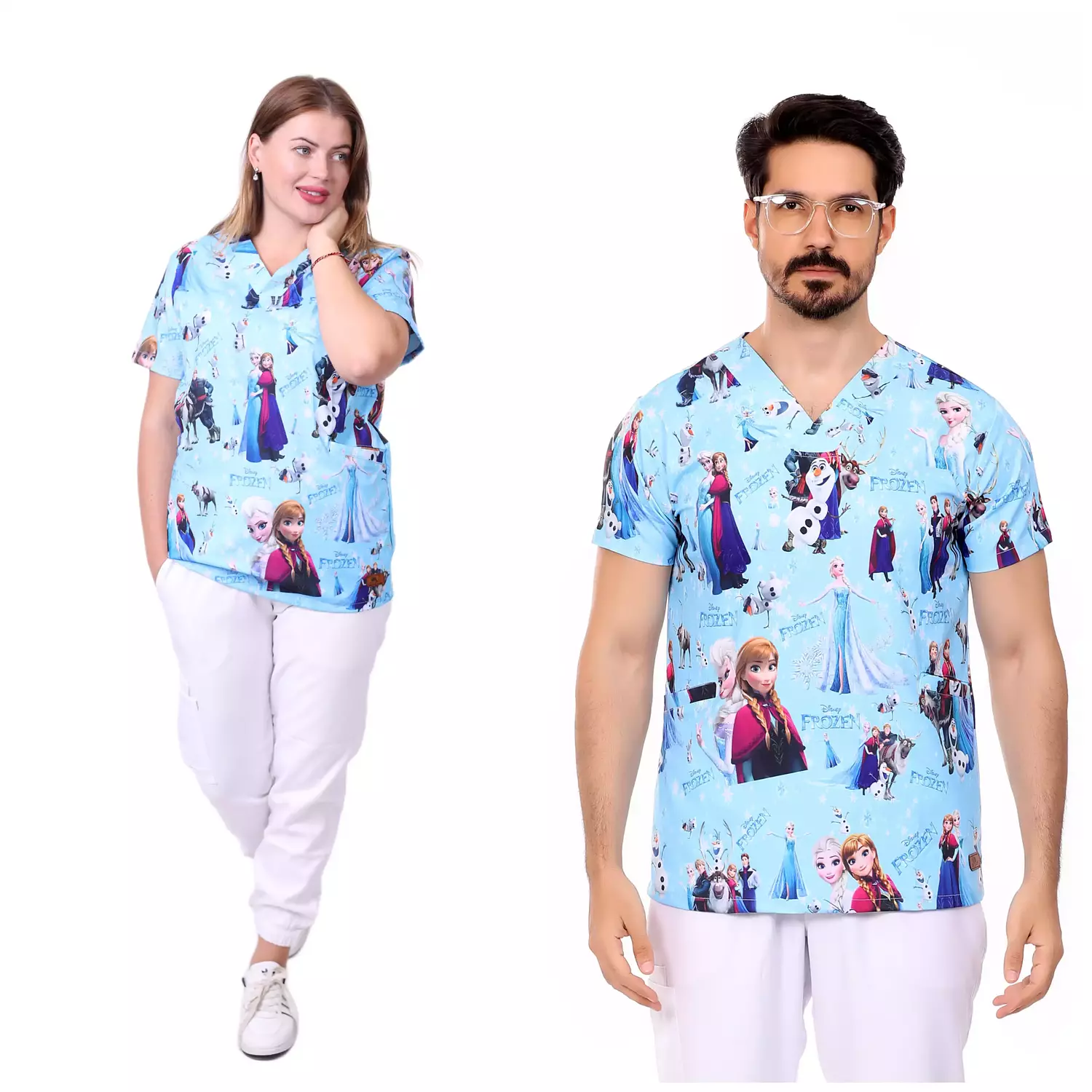 Uni-Sex Frozen Printed Scrub