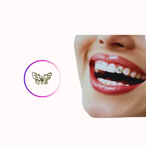 1pc wings butterfly twinkle gold