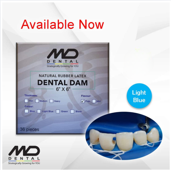 Rubber Dam MD Light blue heavy 6*6