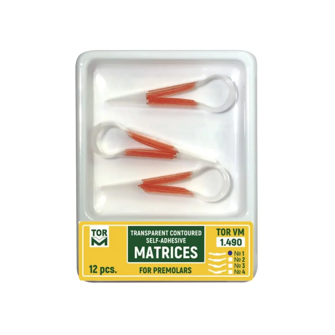 Transparent contoured self-adhesive matrices 1.490