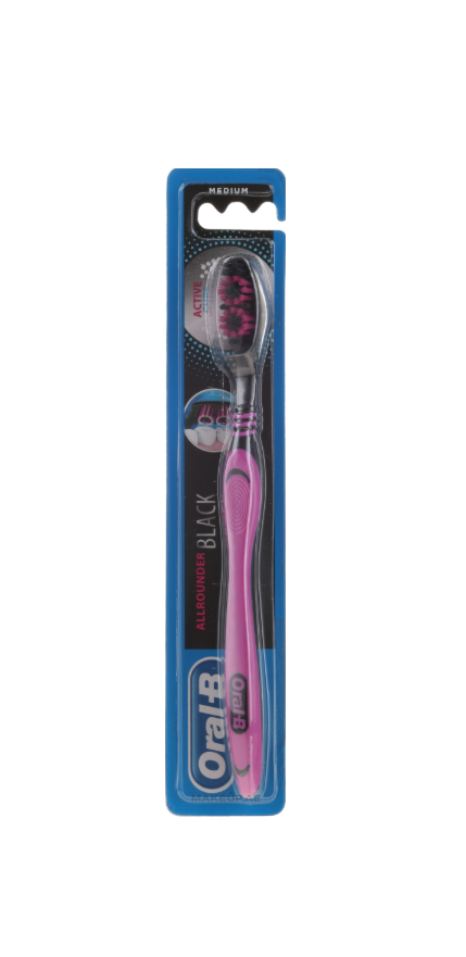 Oral-B all rounder meduim toothbrush black