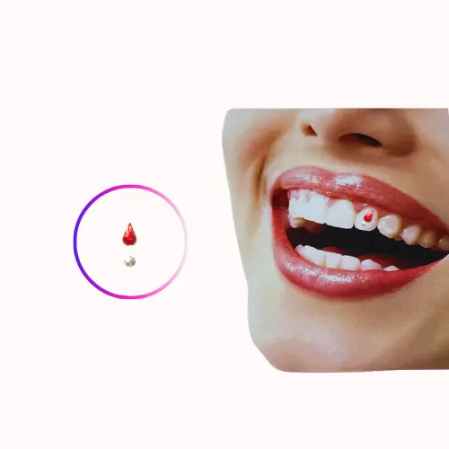 2pc water drop twinkle red