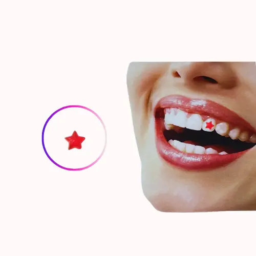 1 pc star red twinkle