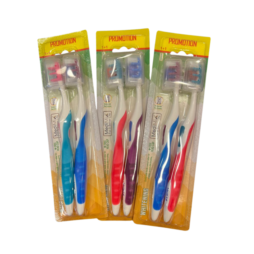 Medimix whitening  toothbrush - promotion - Medium + free cover