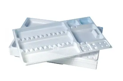 Disposable plastic tray