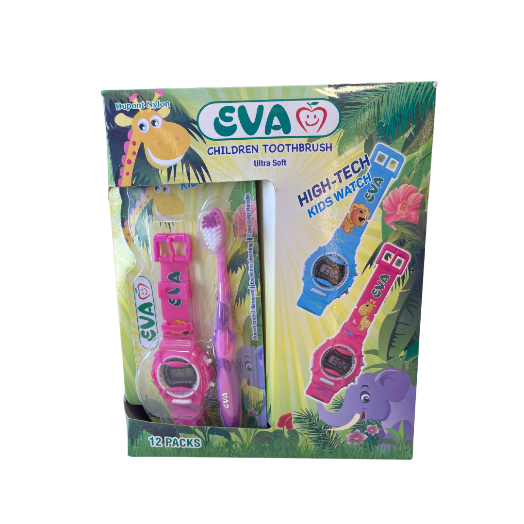 Eva Toothbrush Kids soft + Watch (Box)