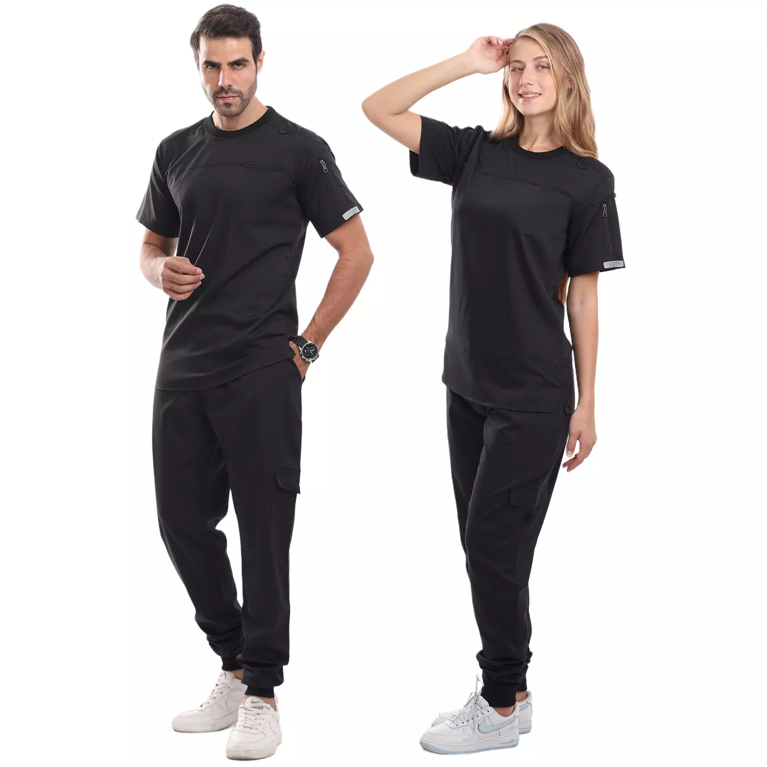 Black Sporty Scrub